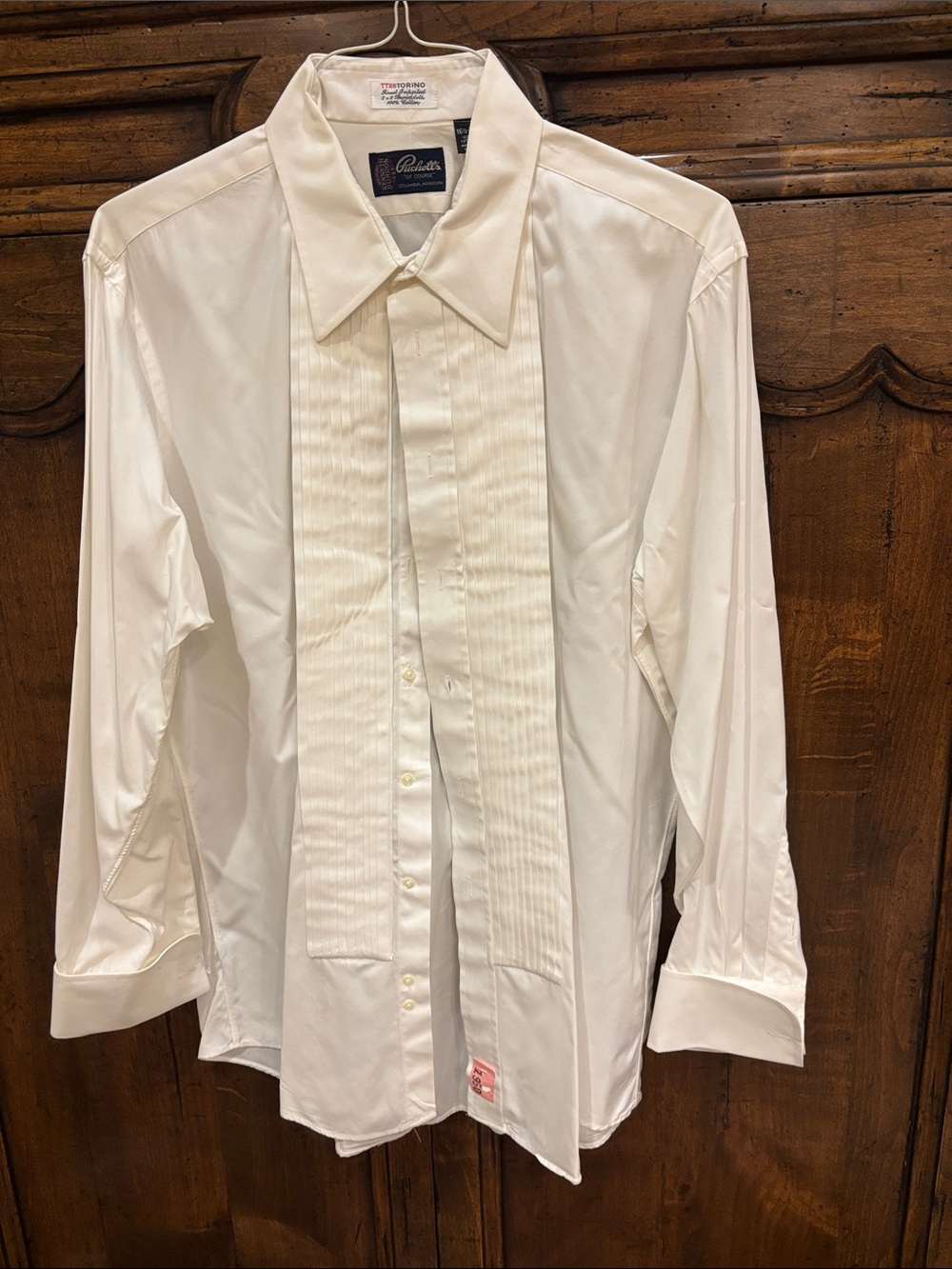Brooks Brothers Men's White Pleated Front Tuxedo Dress Shirt
